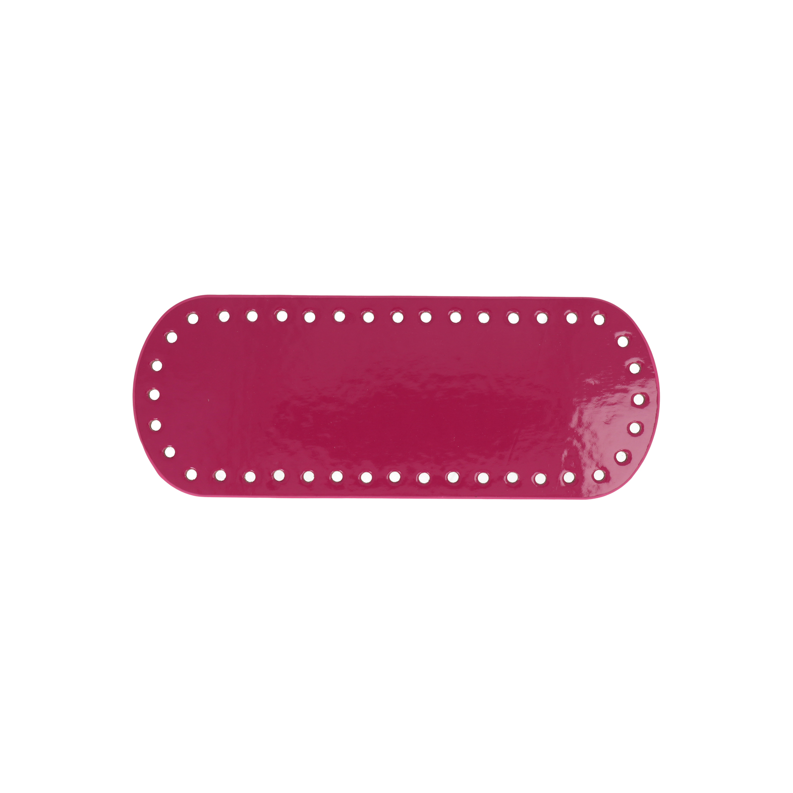 pu-leder taschenboden poliert fuchsia oval 21x8cm | 1st