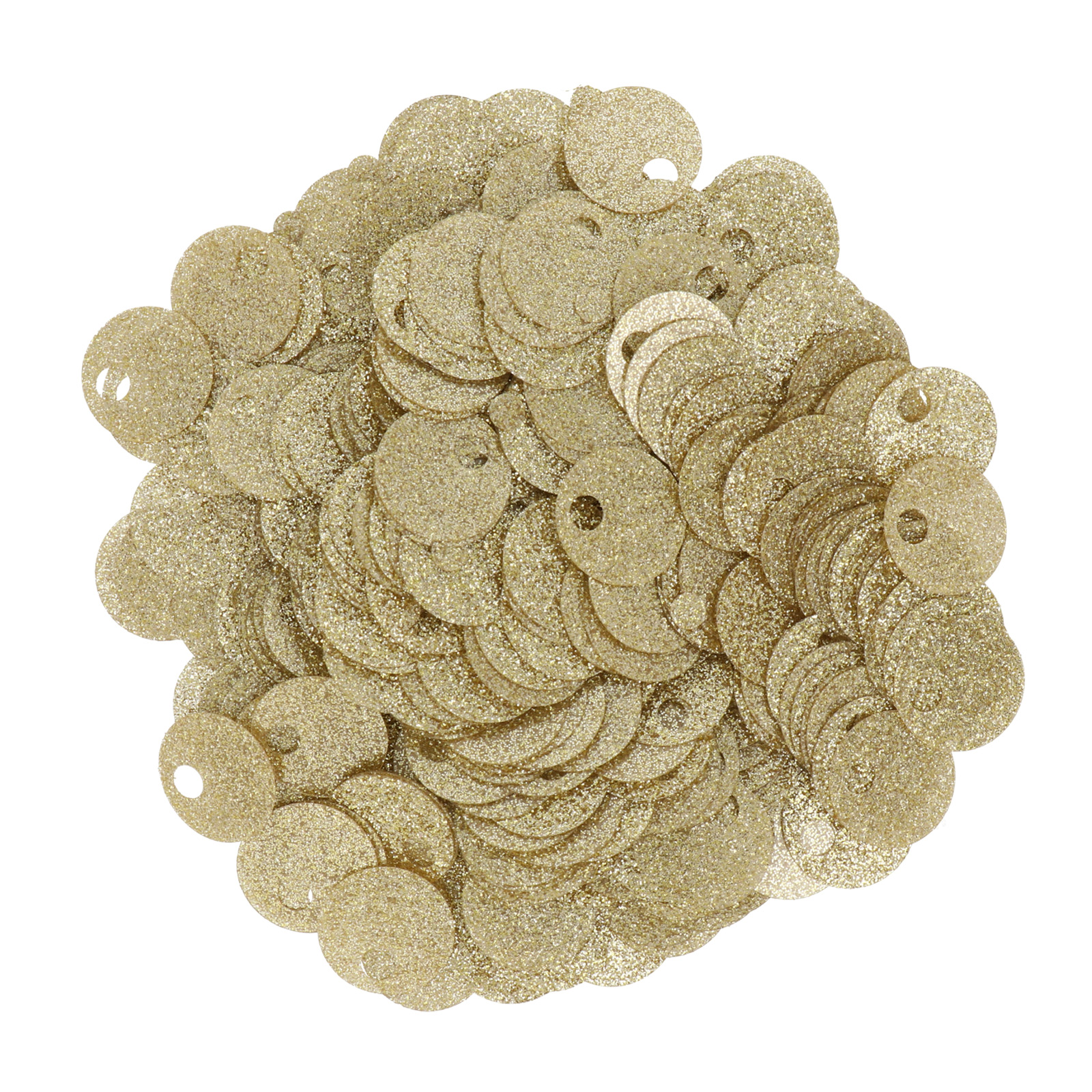 smooth sequins for bags glitter gold 20mm - hole 5mm | 40gr