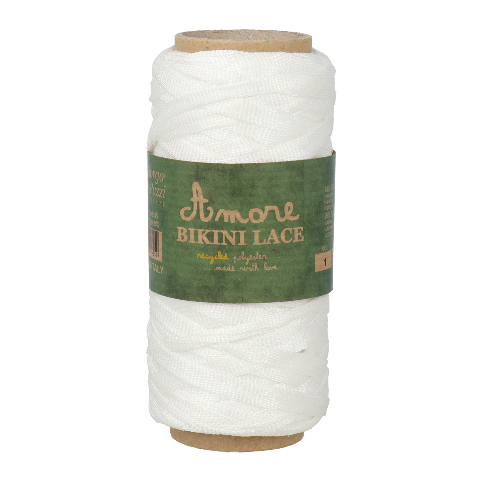 borgo de' pazzi bikini lace - white (1) - 50gr (25mt) | 1pc