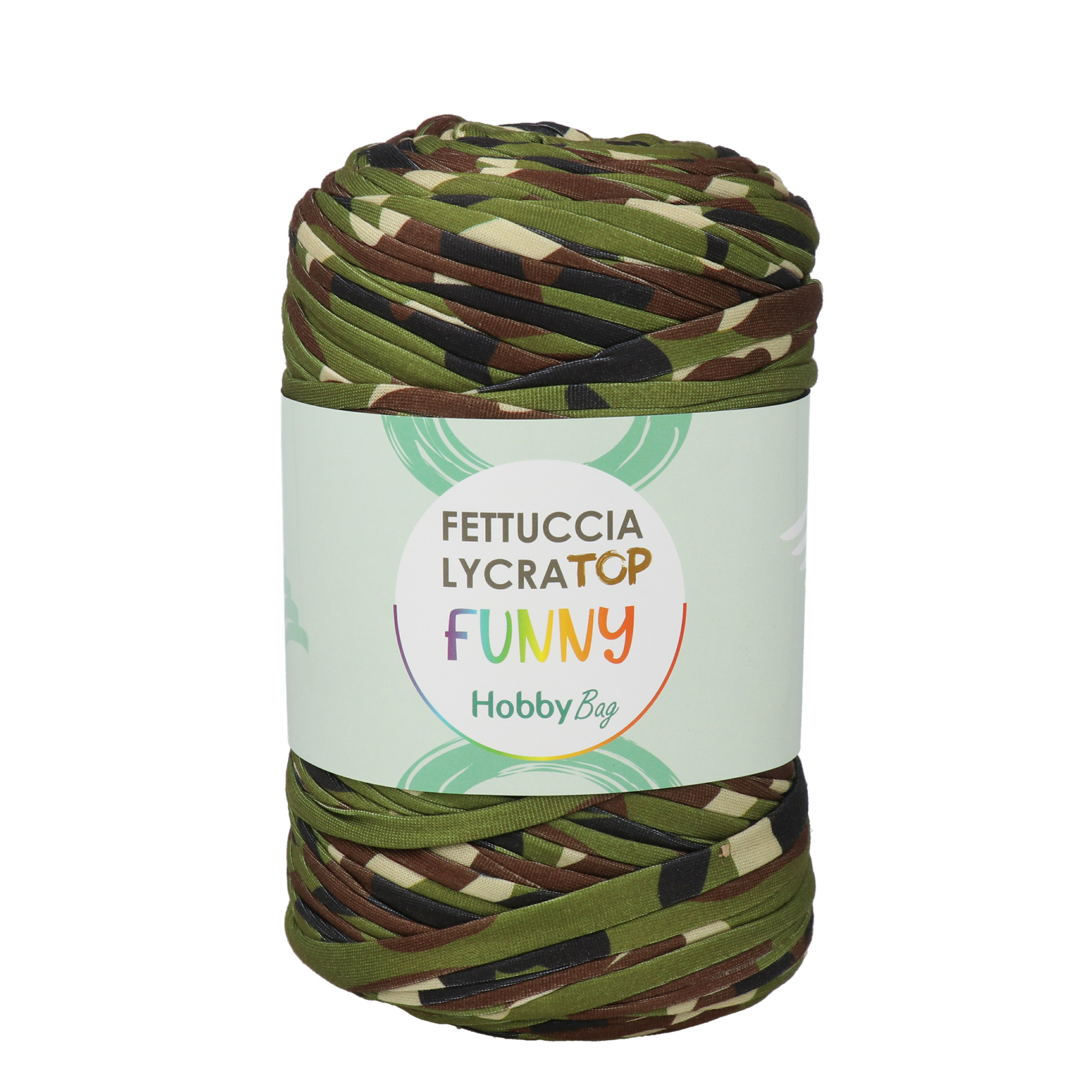 hobbybag t-shirt yarn lycra top funny - camouflage - 400gr (105mt) | 1st