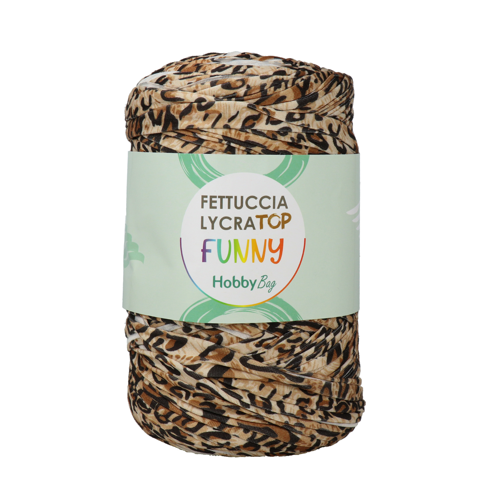 hobbybag t-shirt yarn lycra top funny - leopard - 400gr (105mt) | 1st