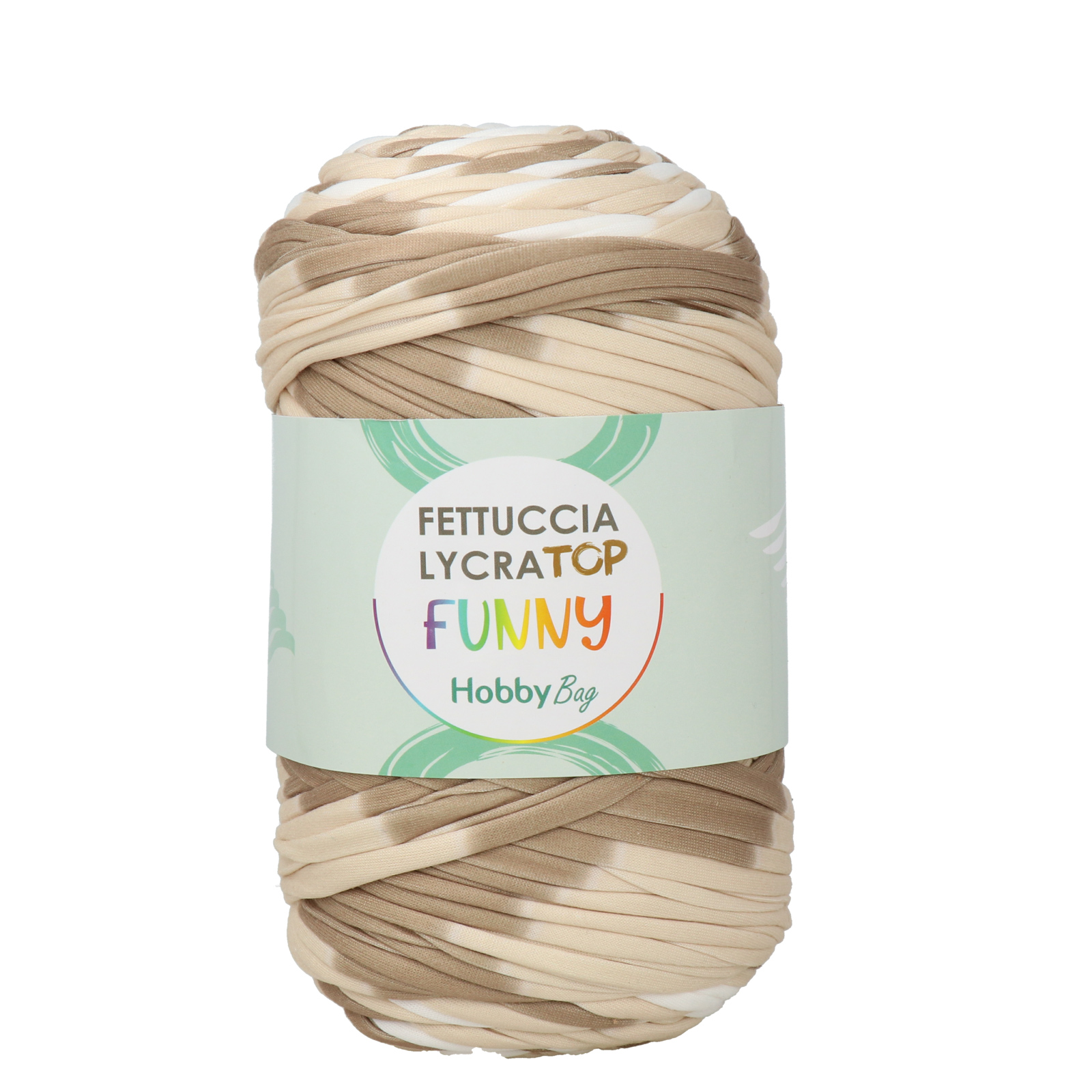 hobbybag t-shirt yarn lycra top funny - cappuccino (69) - 400gr (105mt) | 1pc