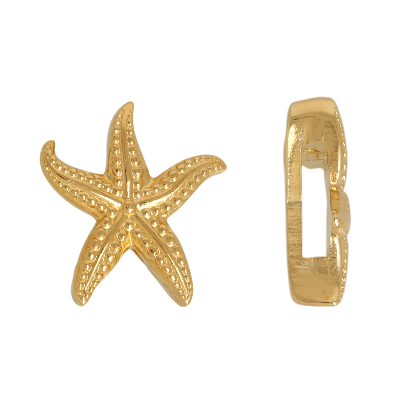 gold plated bead starfish 20x17mm | 1pc