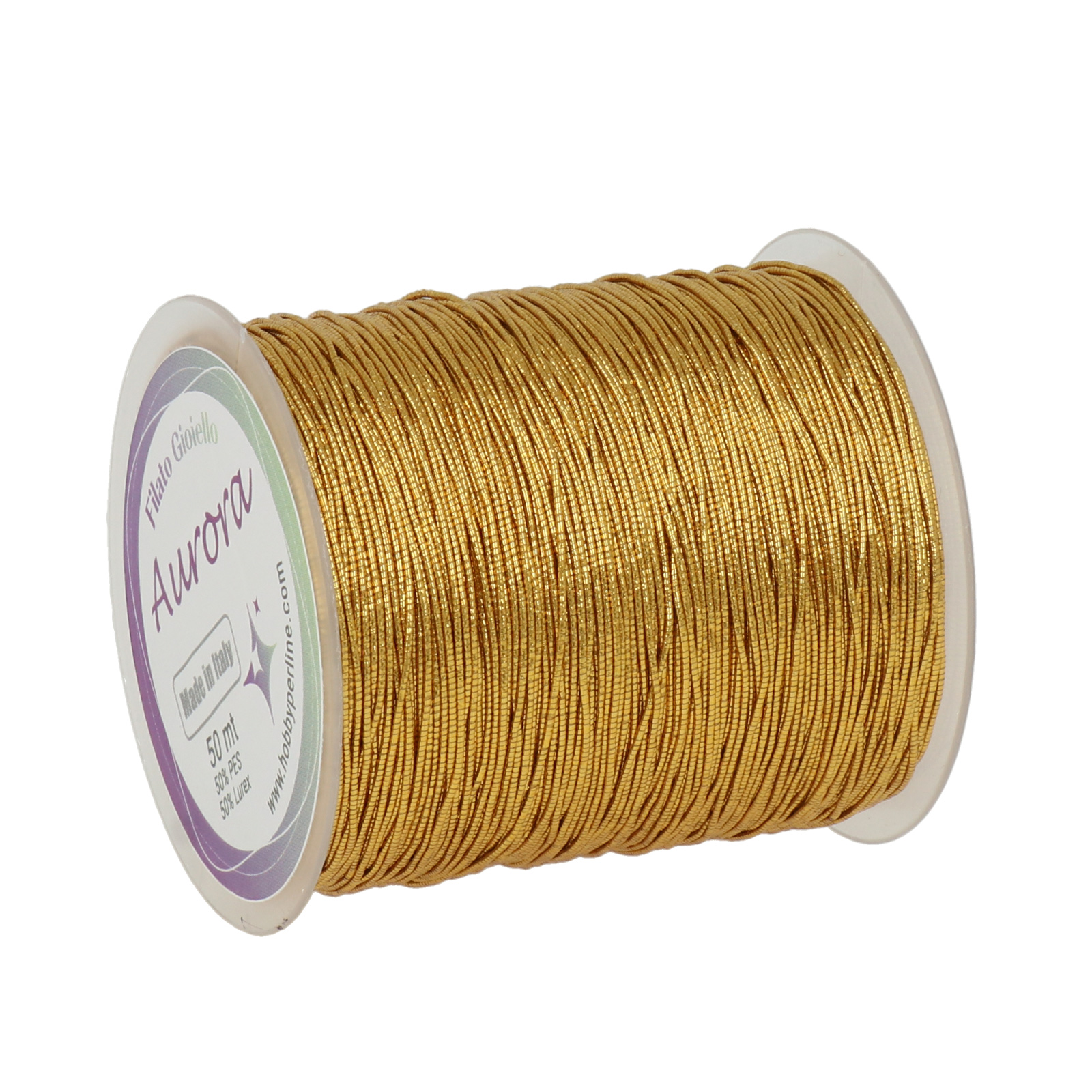 crochet jewel thread aurora - gold - 50mt | 1pc