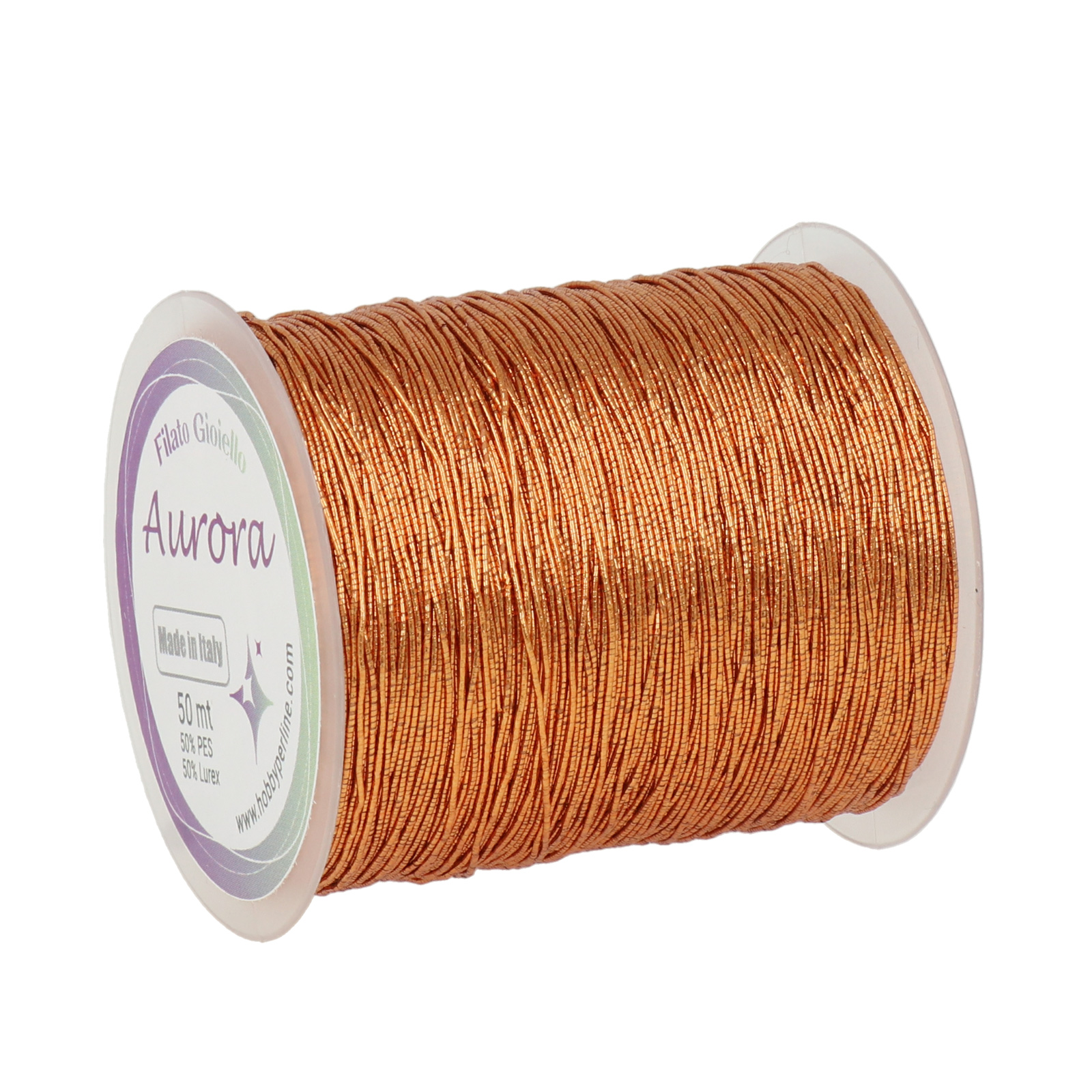 crochet jewel thread aurora - copper - 50mt | 1pc