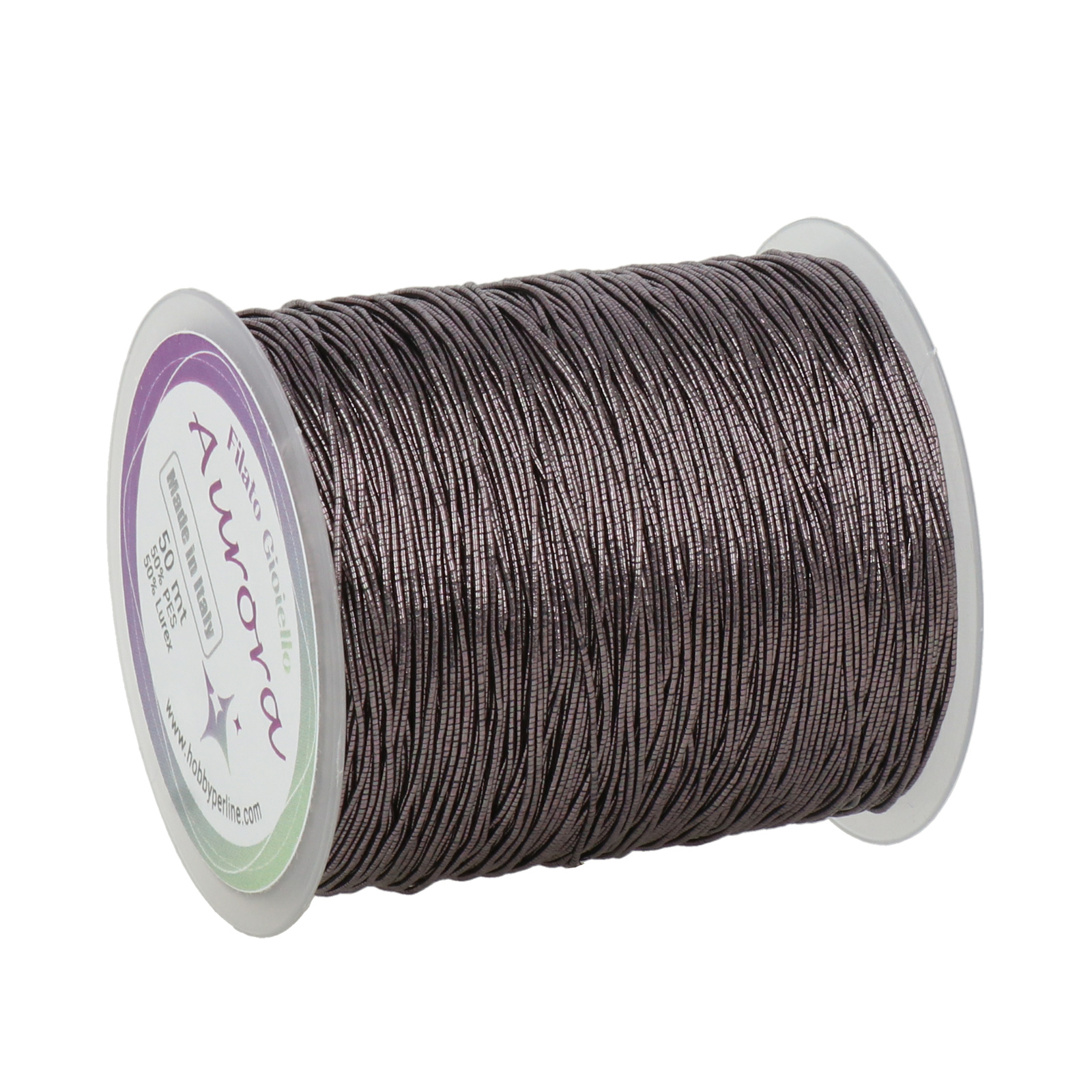 crochet jewel thread aurora - hematite - 50mt | 1pc