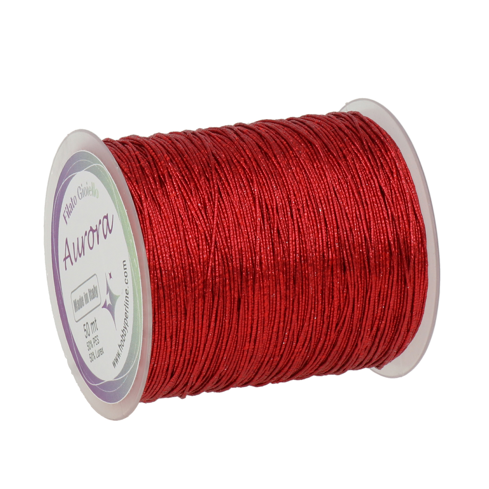 crochet jewel thread aurora - red - 50mt | 1pc