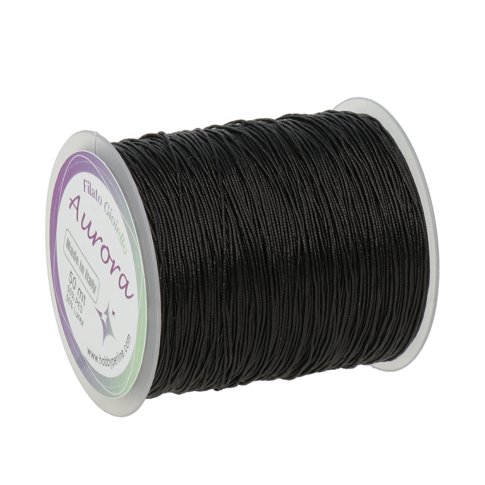 crochet jewel thread aurora - black - 50mt | 1pc