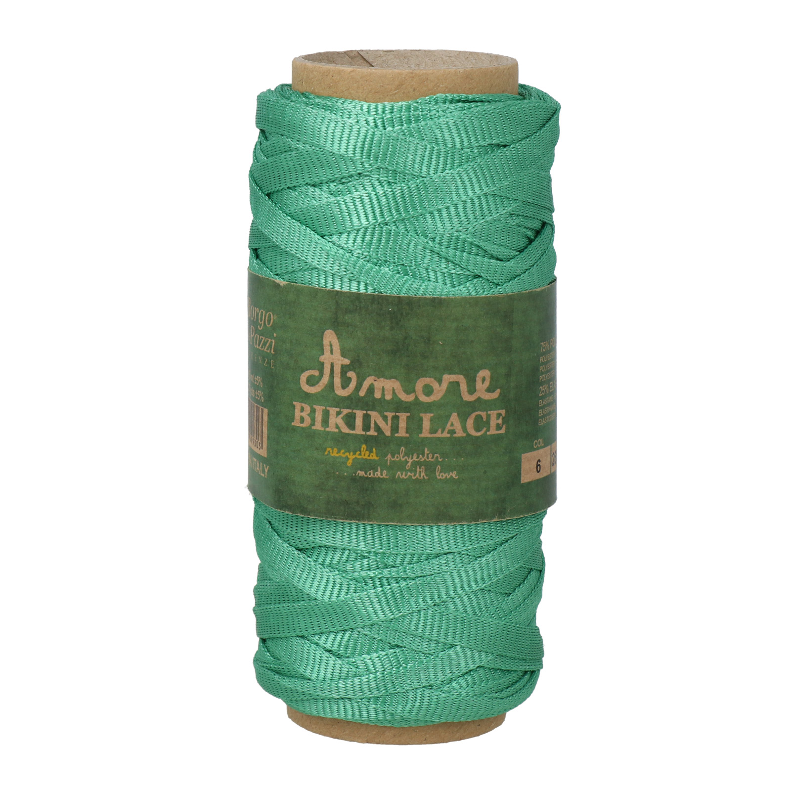 borgo de' pazzi bikini lace - emerald (6) - 50gr (25mt) | 1pc