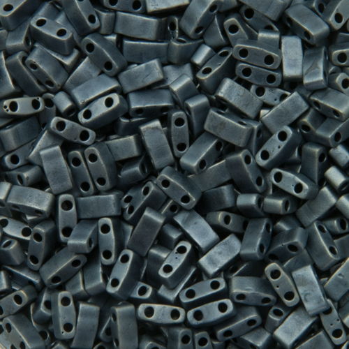 miyuki half tila beads - matte metallic blue/grey 5x2,3mm | 5gr