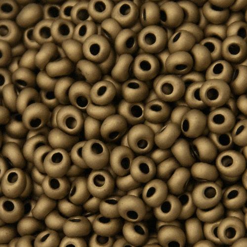 magatama toho seed beads 3mm - frosted bronze (221f) | 10gr