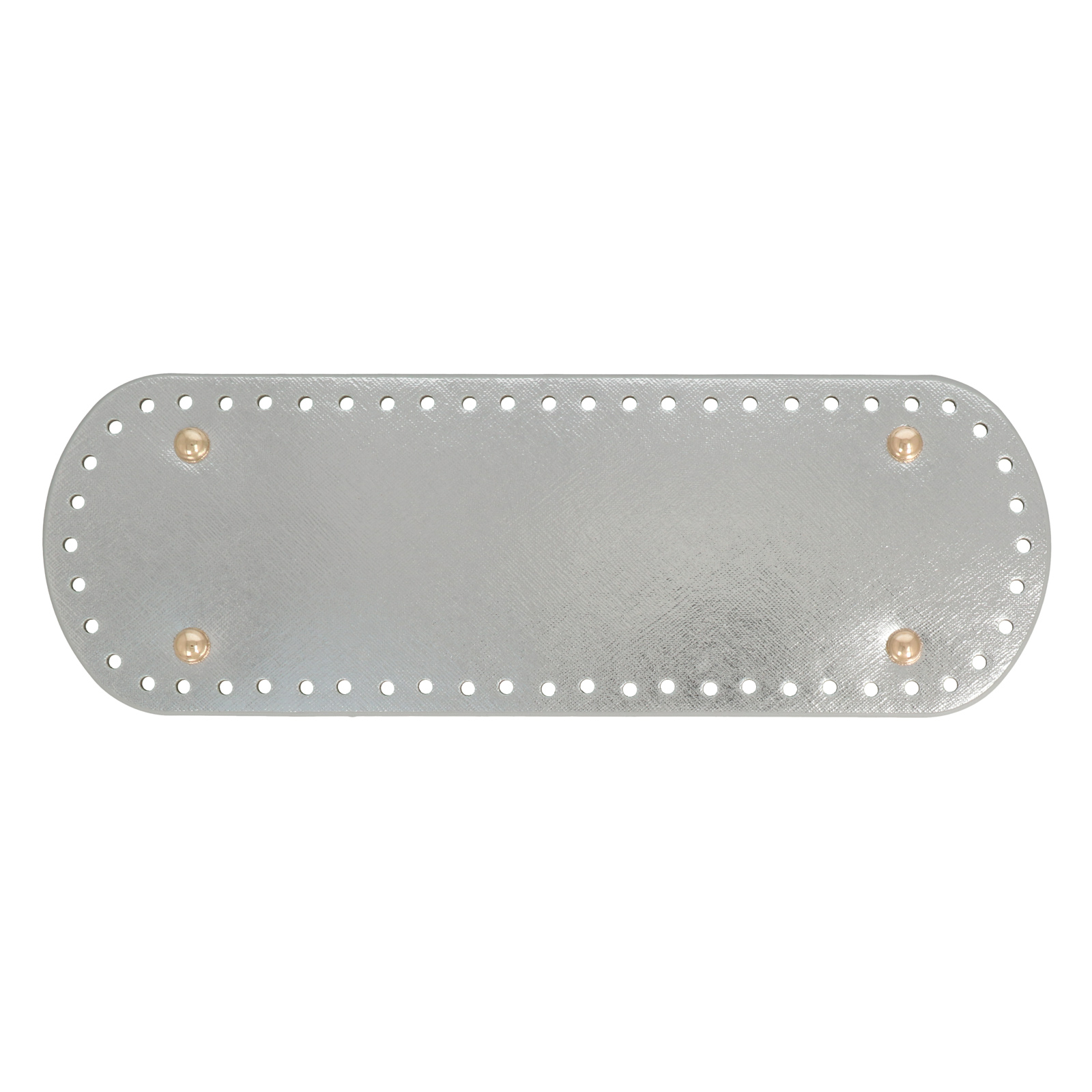 geprägt pu-leder taschenboden silber oval 30x10cm mit taschenboden-nägel gold | 1st
