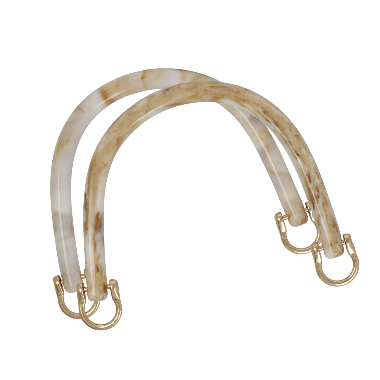 acrylic handle marbled ivory 14x12cm | 2pc
