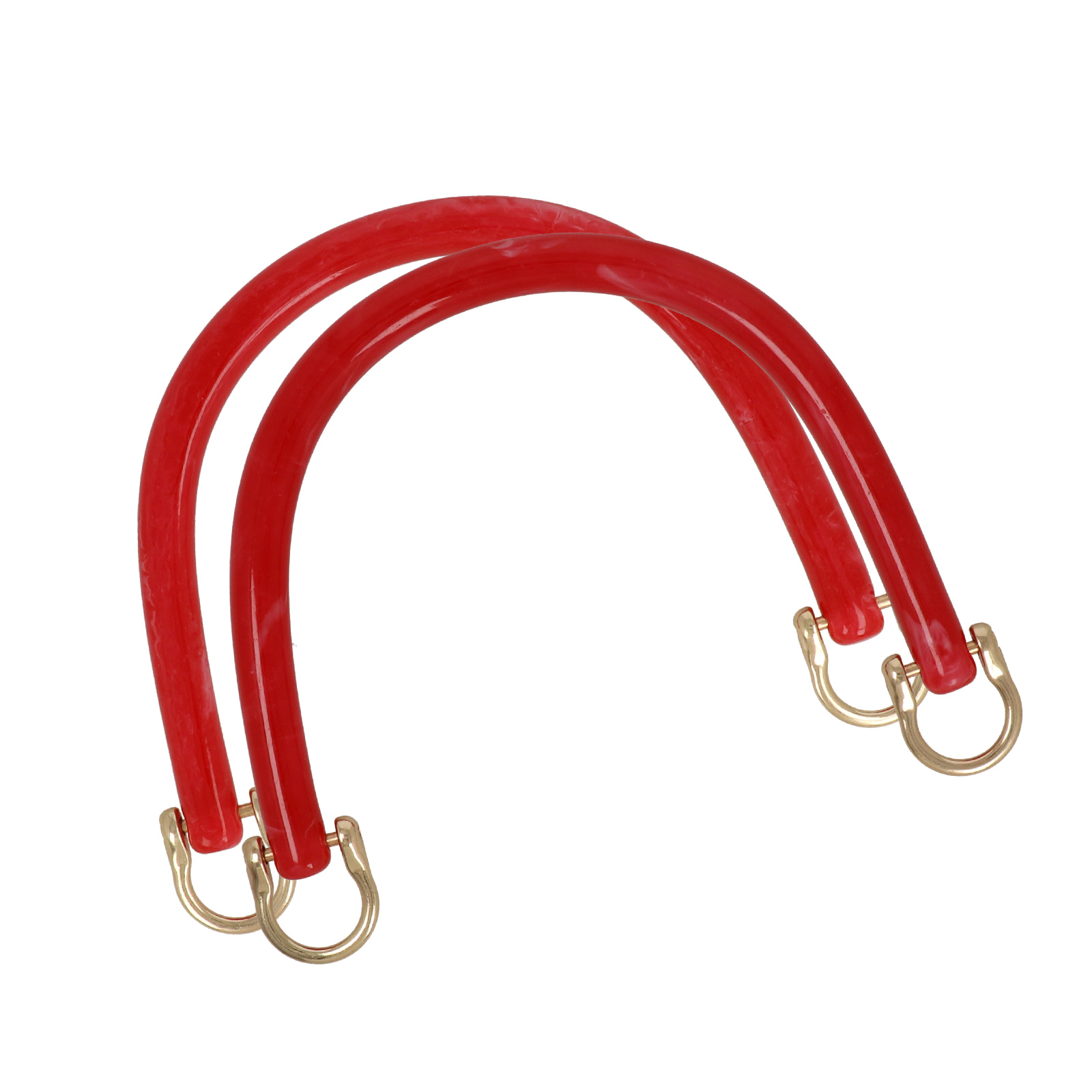 acrylic handle marbled red 14x12cm | 2pc