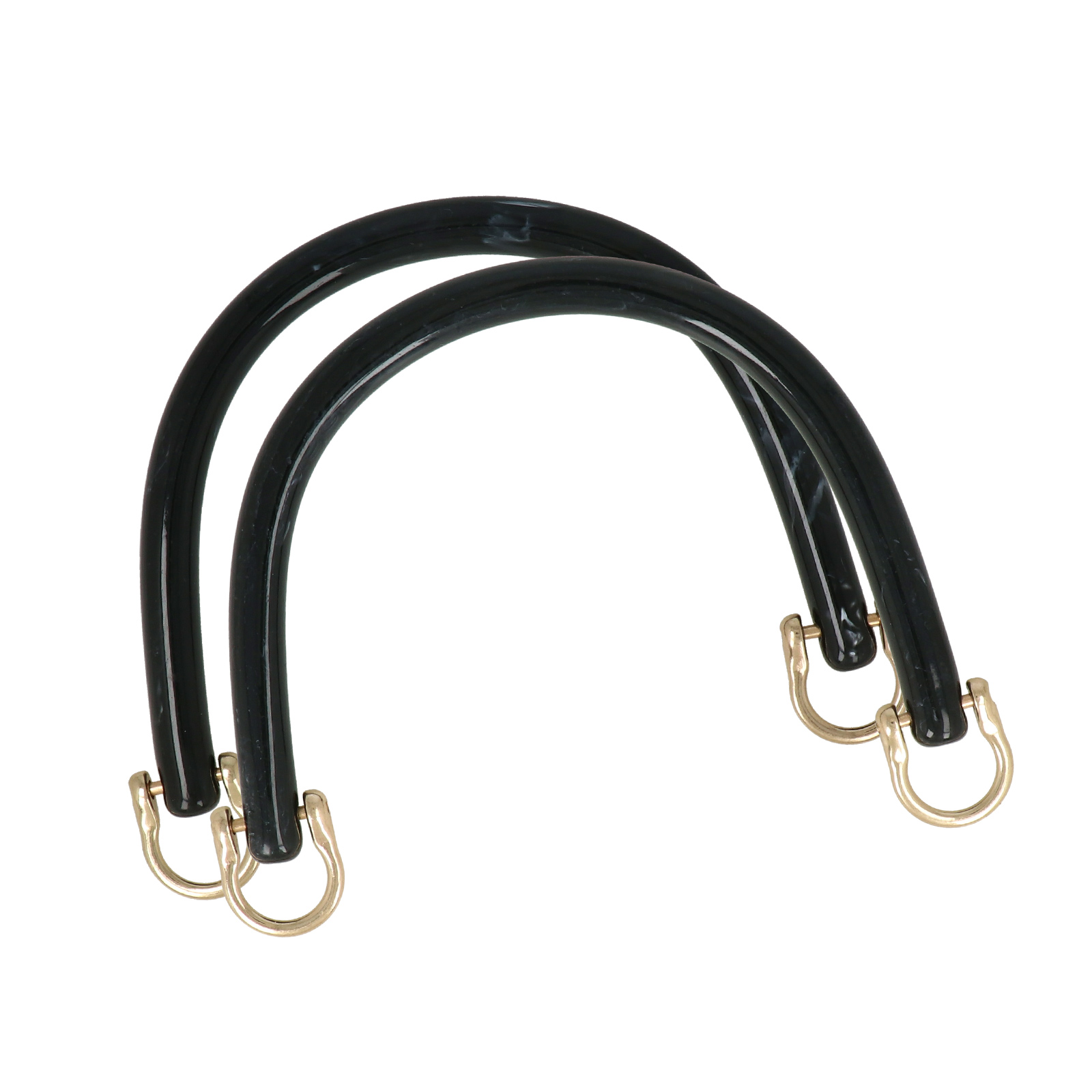 acrylic handle marbled black 14x12cm | 2pc