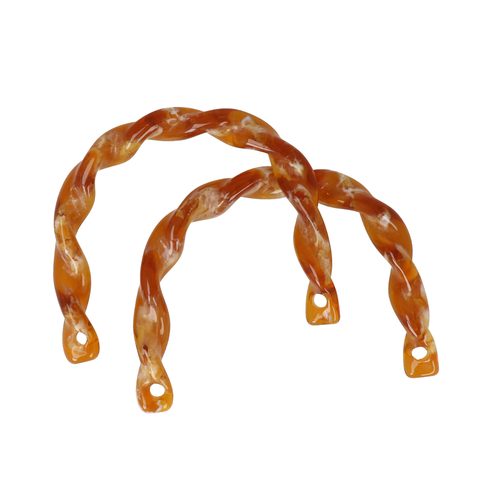 acrylic handle marbled amber 13x10cm | 2pc