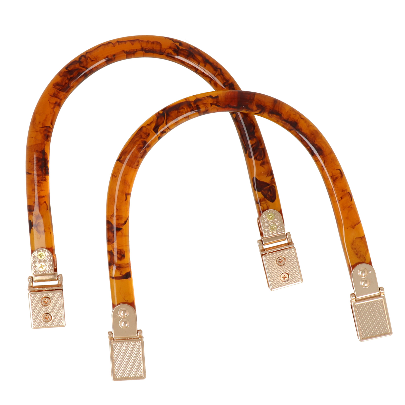 acrylic handle marbled amber 14x12cm | 2pc