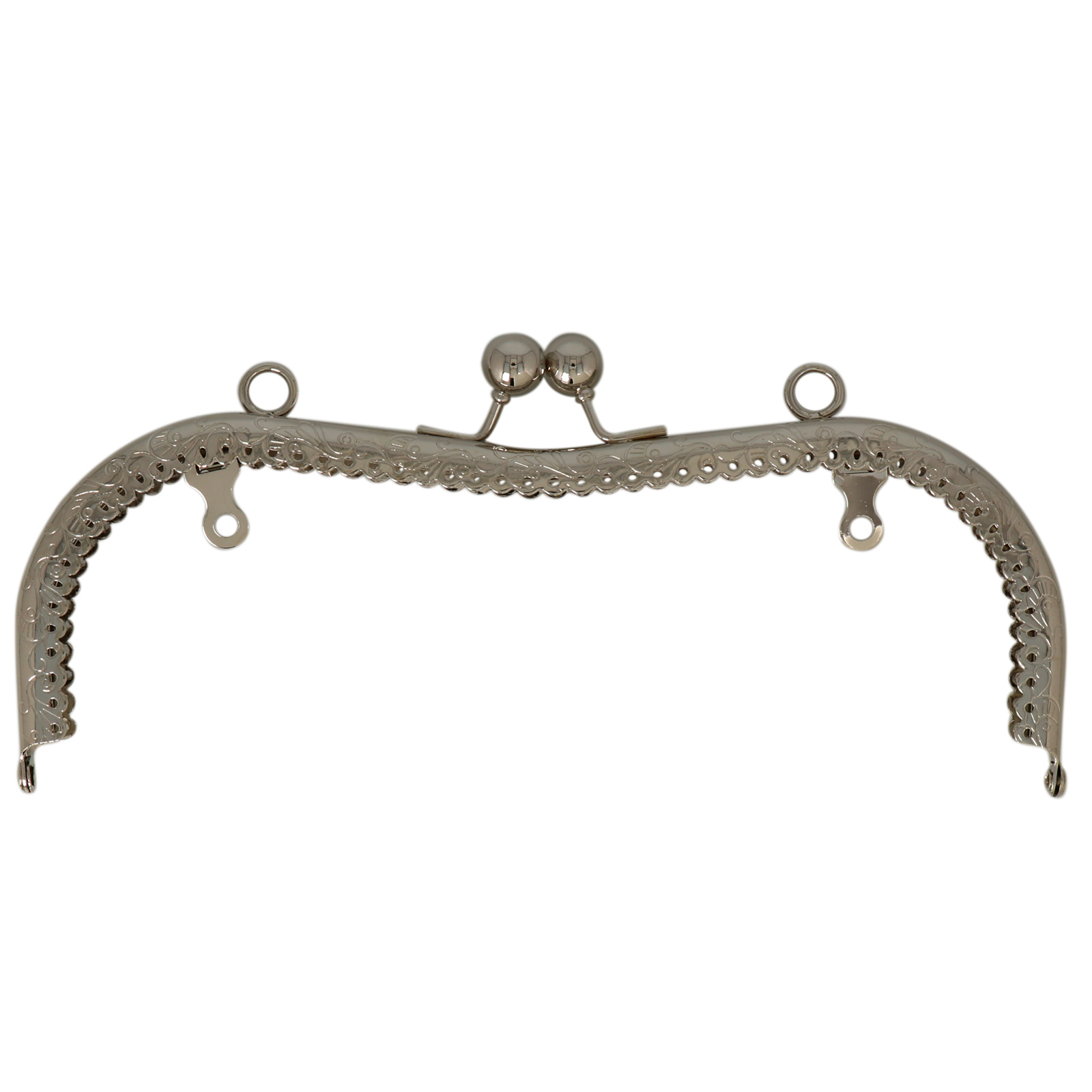 silver clic clac bag fastening 20x7cm | 1pc