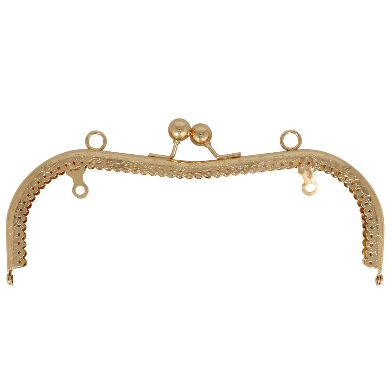gold clic clac bag fastening 20x7cm | 1pc