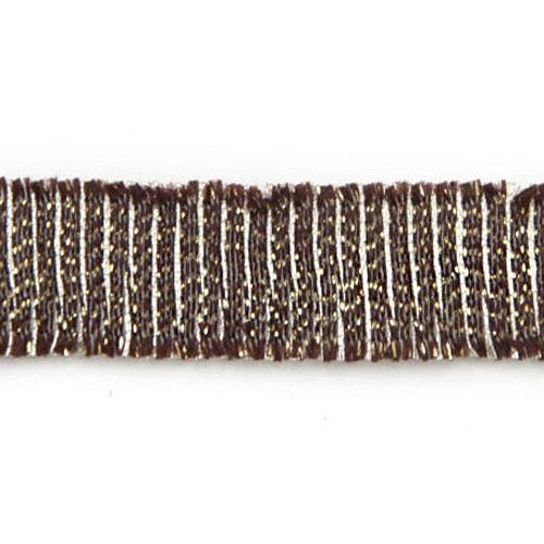 rayon trim brown/gold 15mm | 50cm