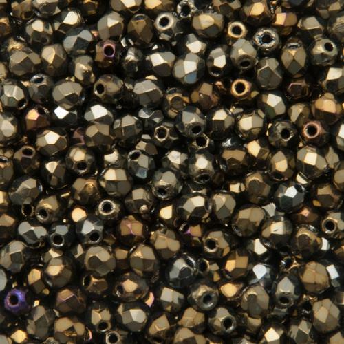 böhmische glasschliffperlen iris brown 3mm | 50st