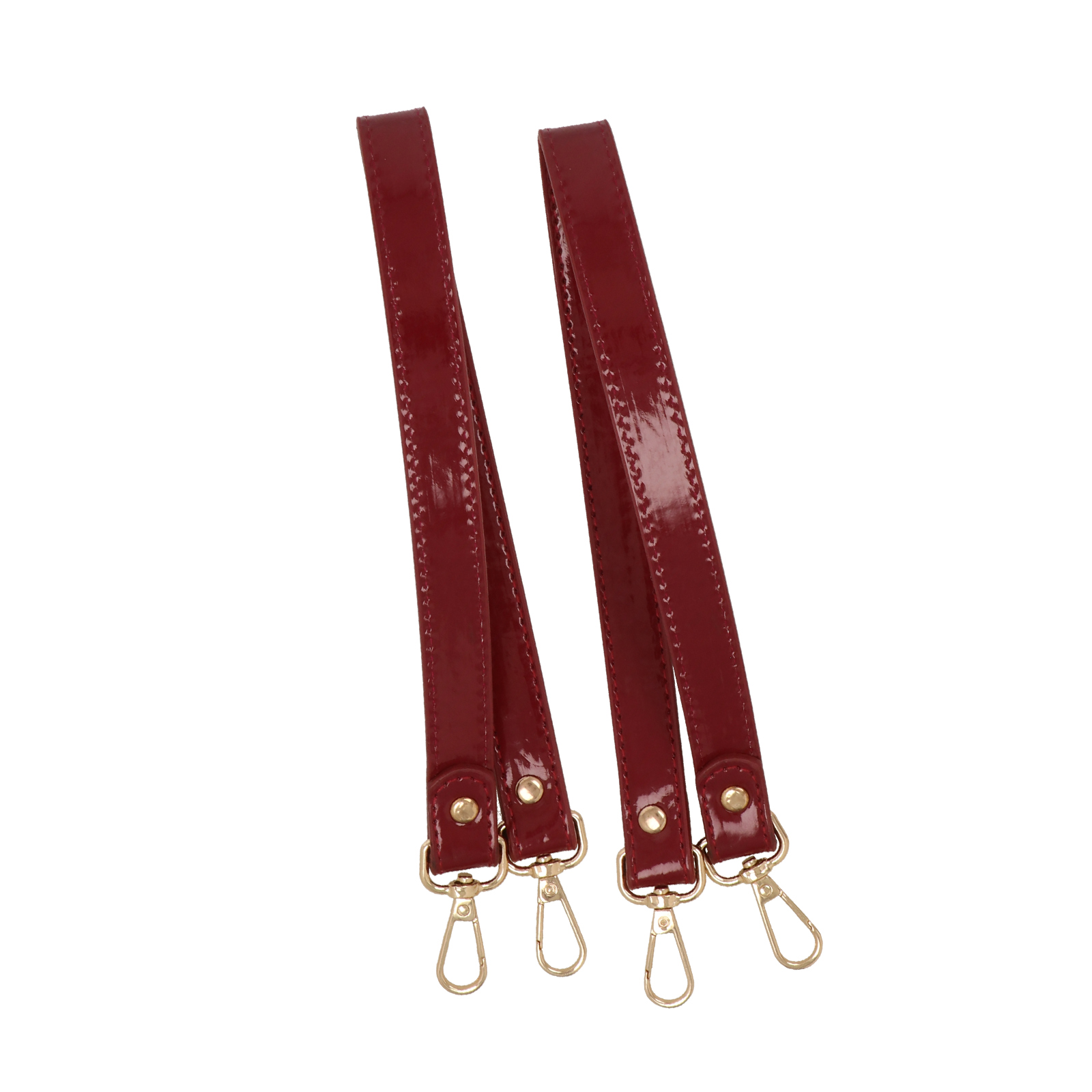 bag shoulder strap polished bordeaux pu leather 1,8cm wide - 50cm | 2pc