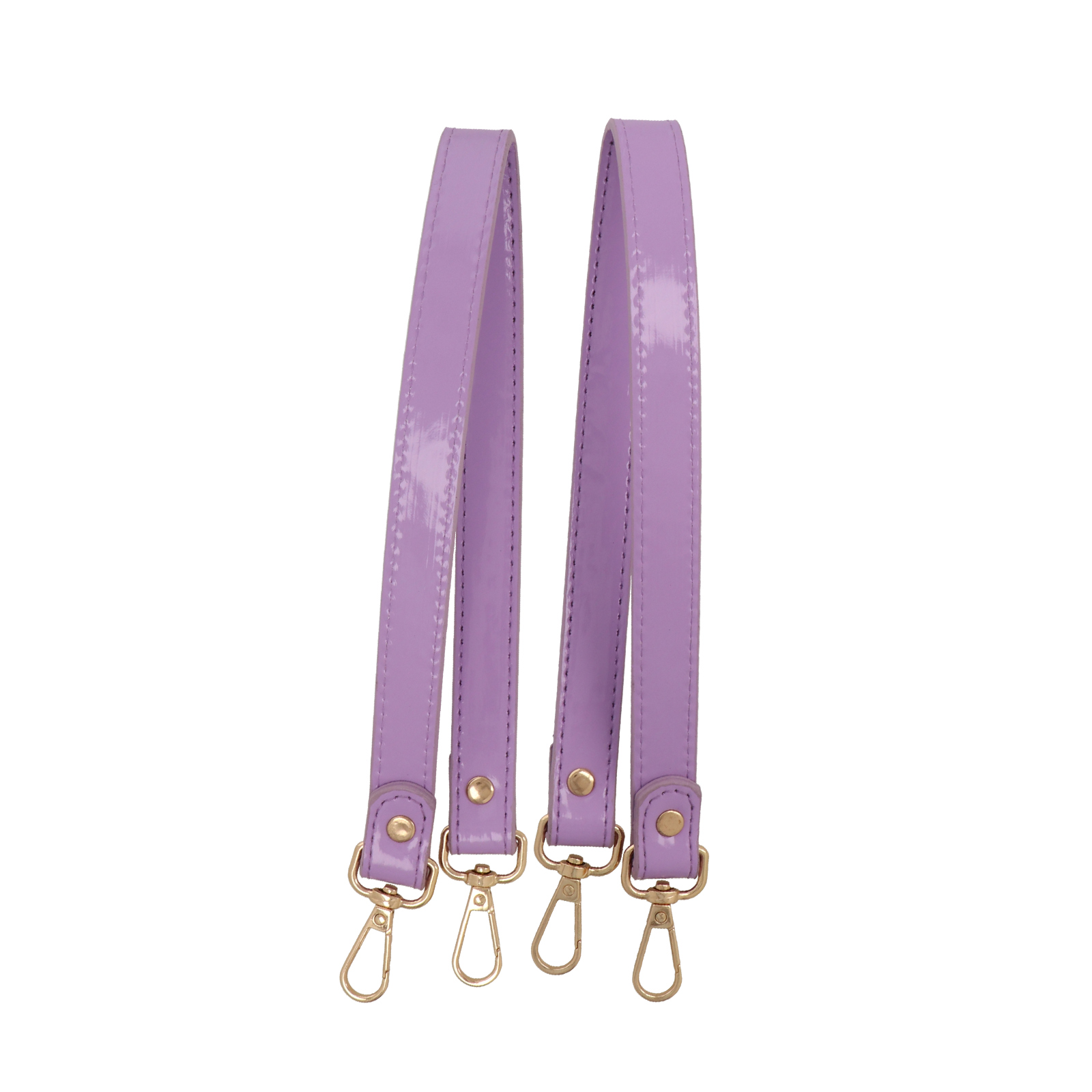 bag shoulder strap polished lavender pu leather 1,8cm wide - 50cm | 2pc