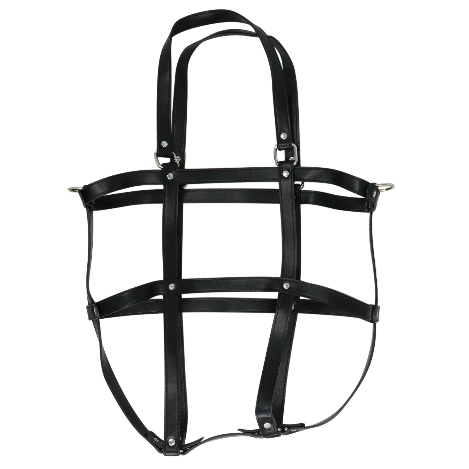 handle bag set - pu leather black - 35x30cm | 1pc