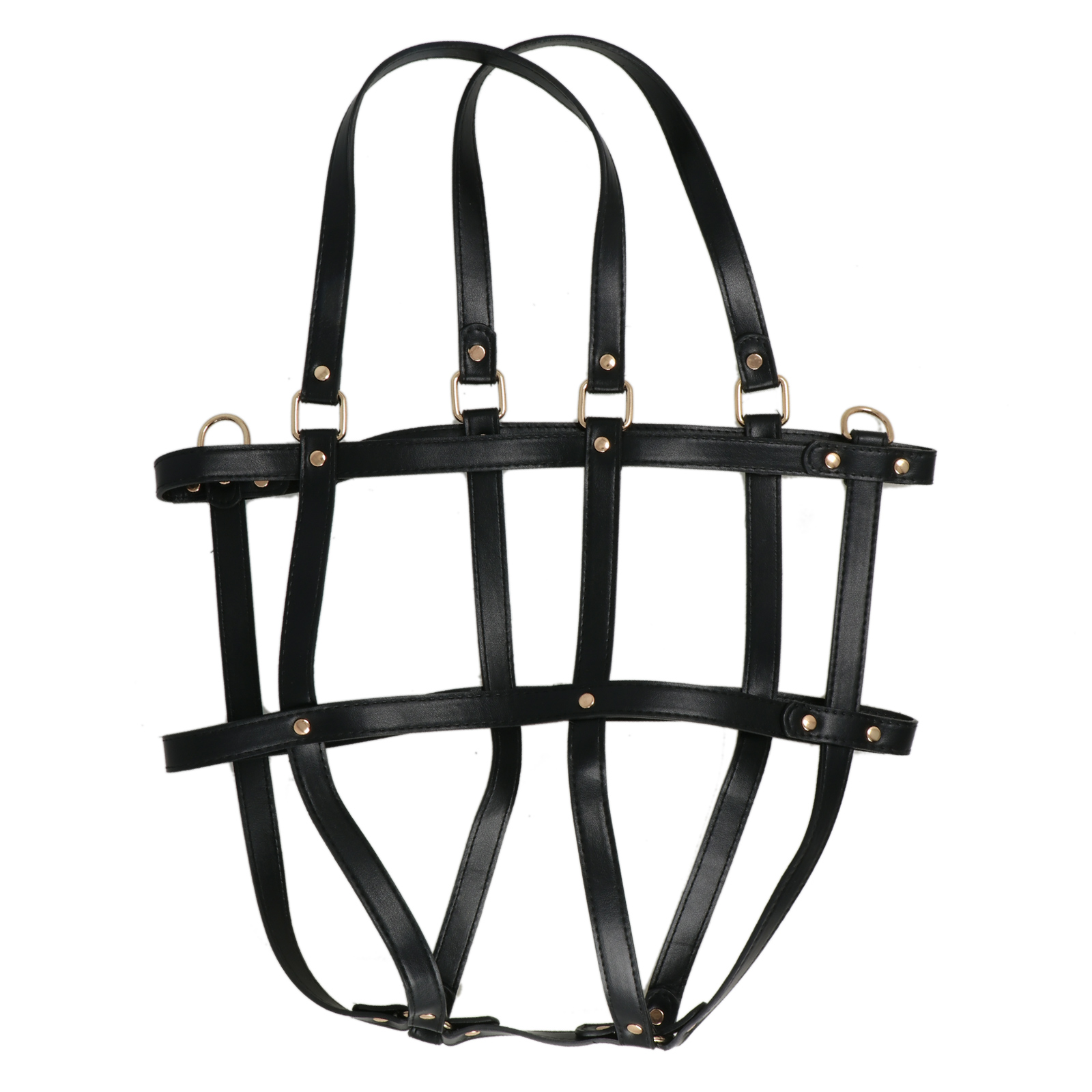 handle bag set - pu leather black - 35x30cm | 1pc