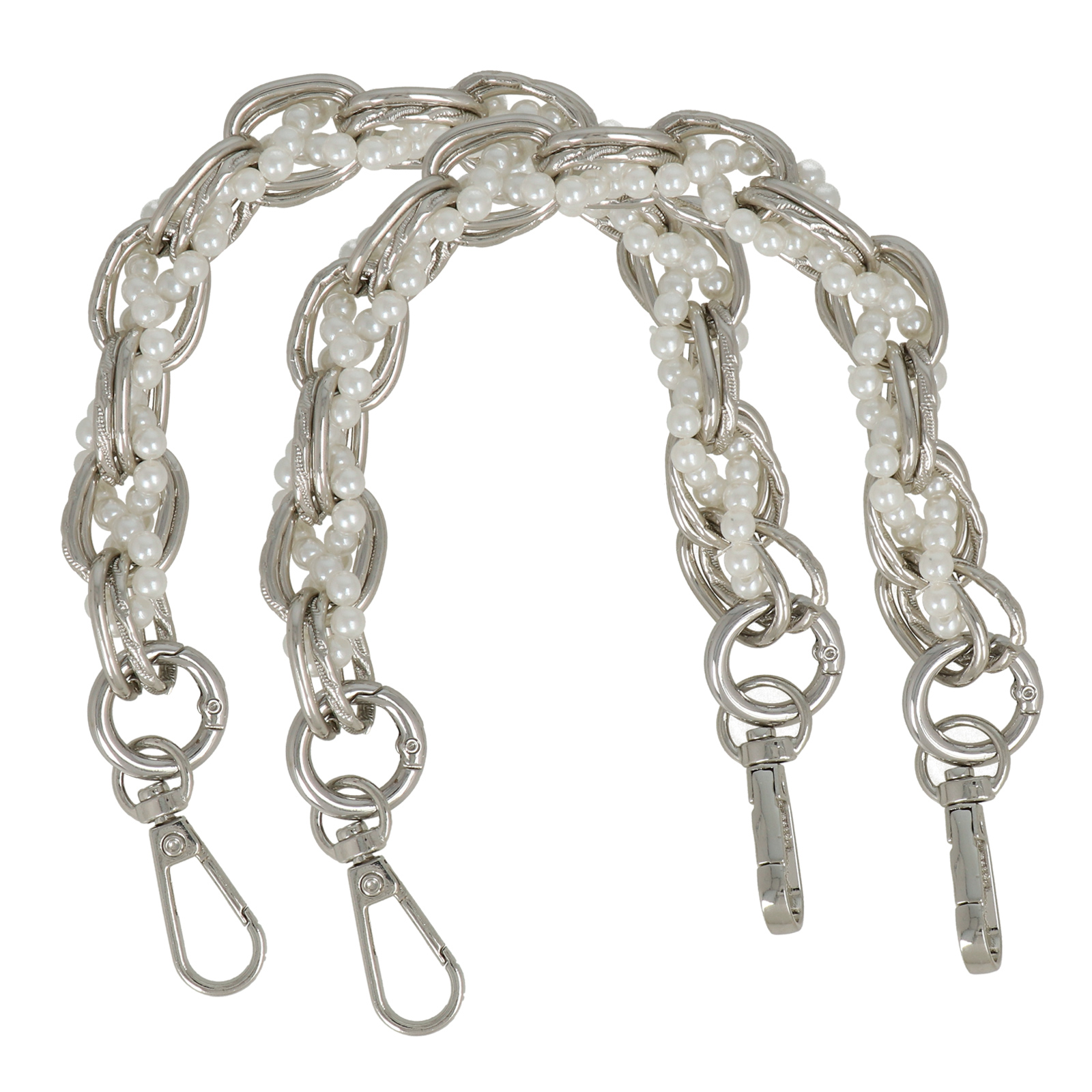 bag chain handle silver 22x15mm - 30cm | 2pc