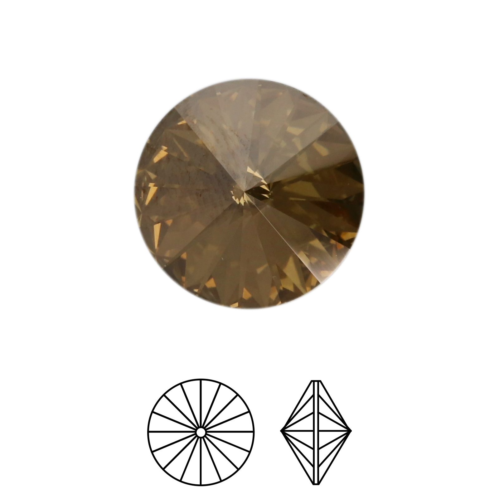 rivoli (1122) crystal bronze 12mm | 2st