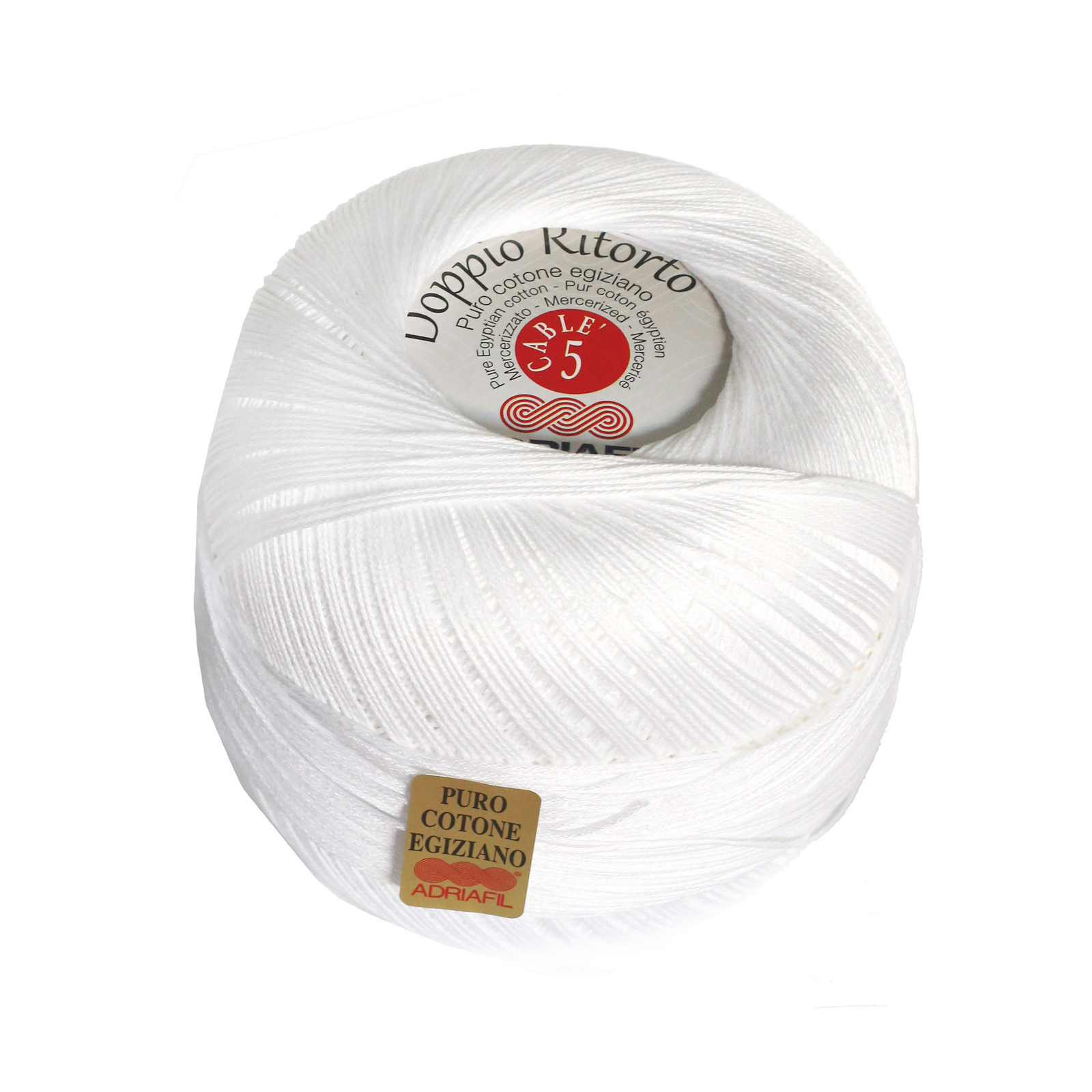 adriafil doppio ritorto cablé 5 - white (2) - 100gr (415mt) | 1pc
