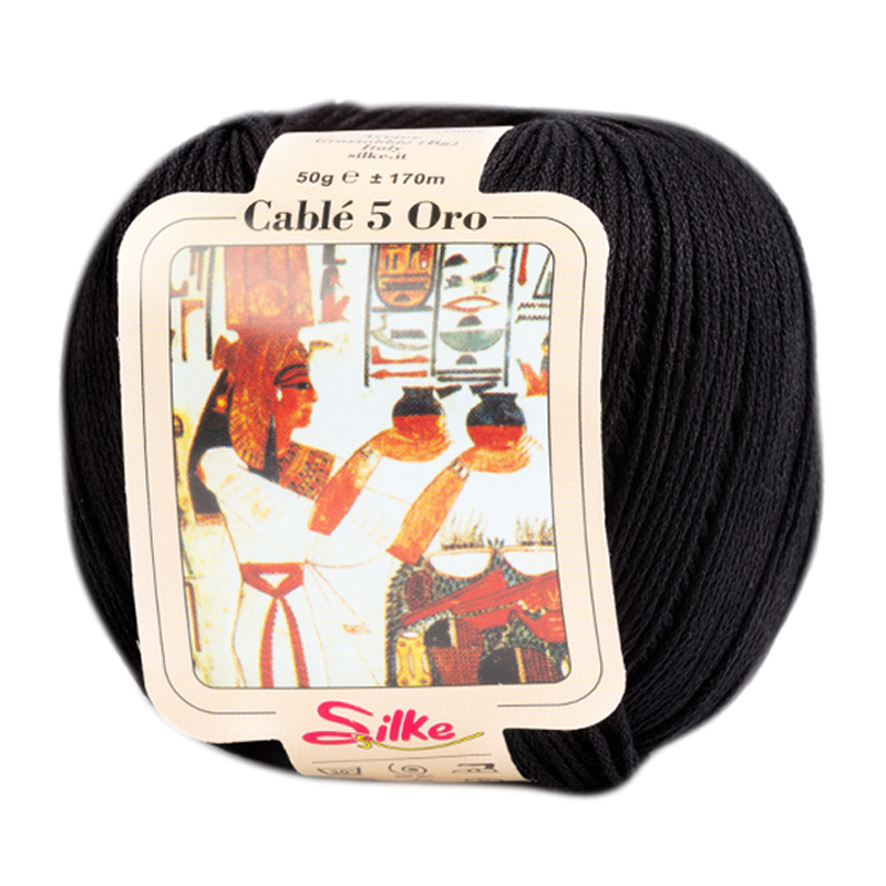 silke cablé 5 - black (7) - 50gr (170mt) | 1pc