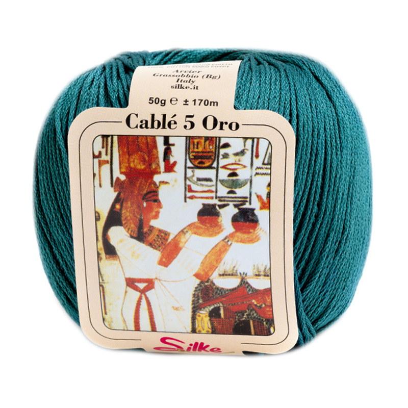 silke cablé 5 - petrol blue (970) - 50gr (170mt) | 1pc