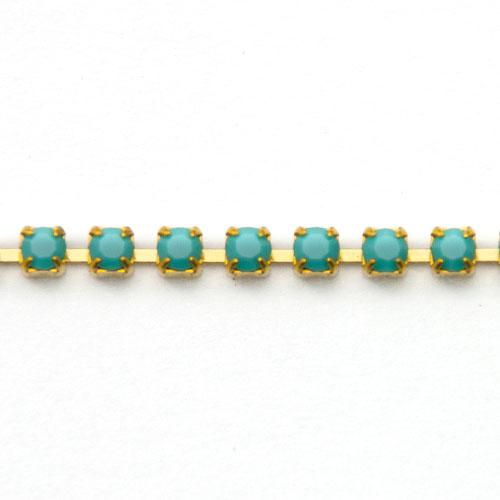 turquoise preciosa strass chain pp18 (2,5mm) | 20cm