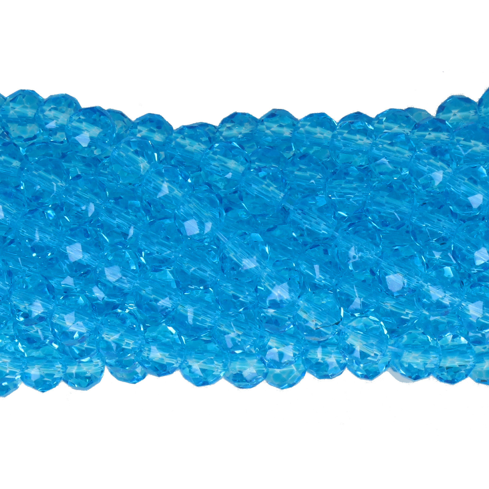 sky blue chinese crystal faceted roundelle 4x3mm | strand 100pc aprox