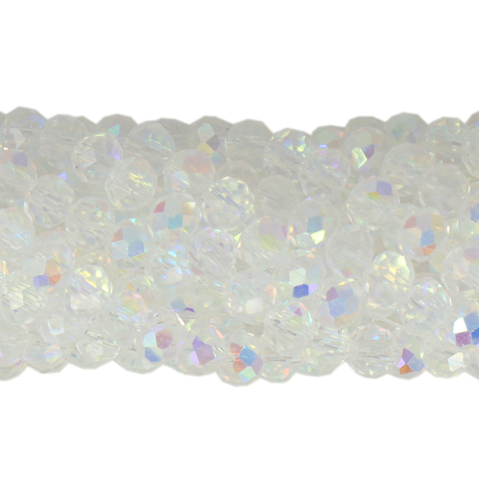 crystal iris ab chinese crystal faceted roundelle 4x3mm | strand 100pc aprox