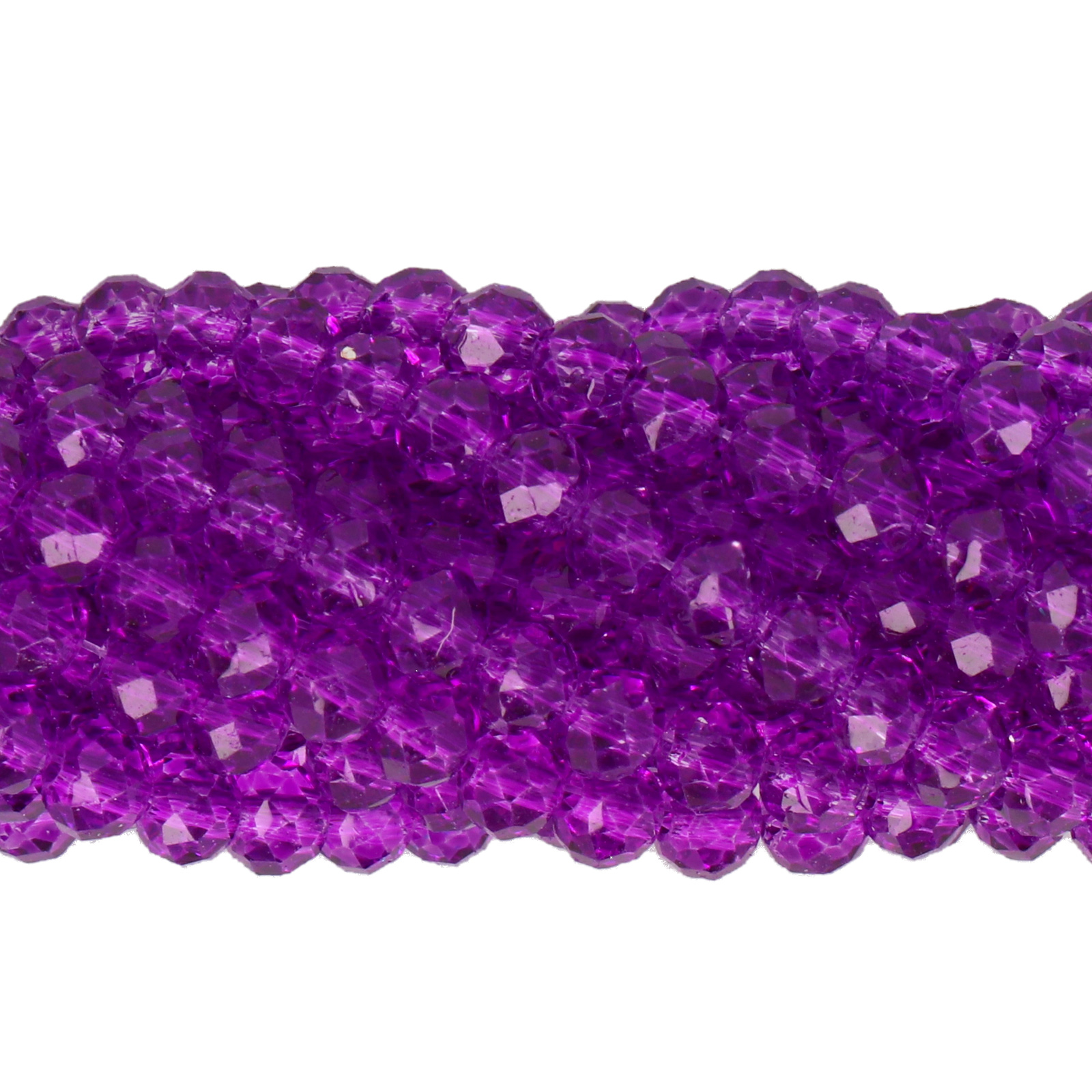 cyclamen chinese crystal faceted roundelle 4x3mm | strand 100pc aprox