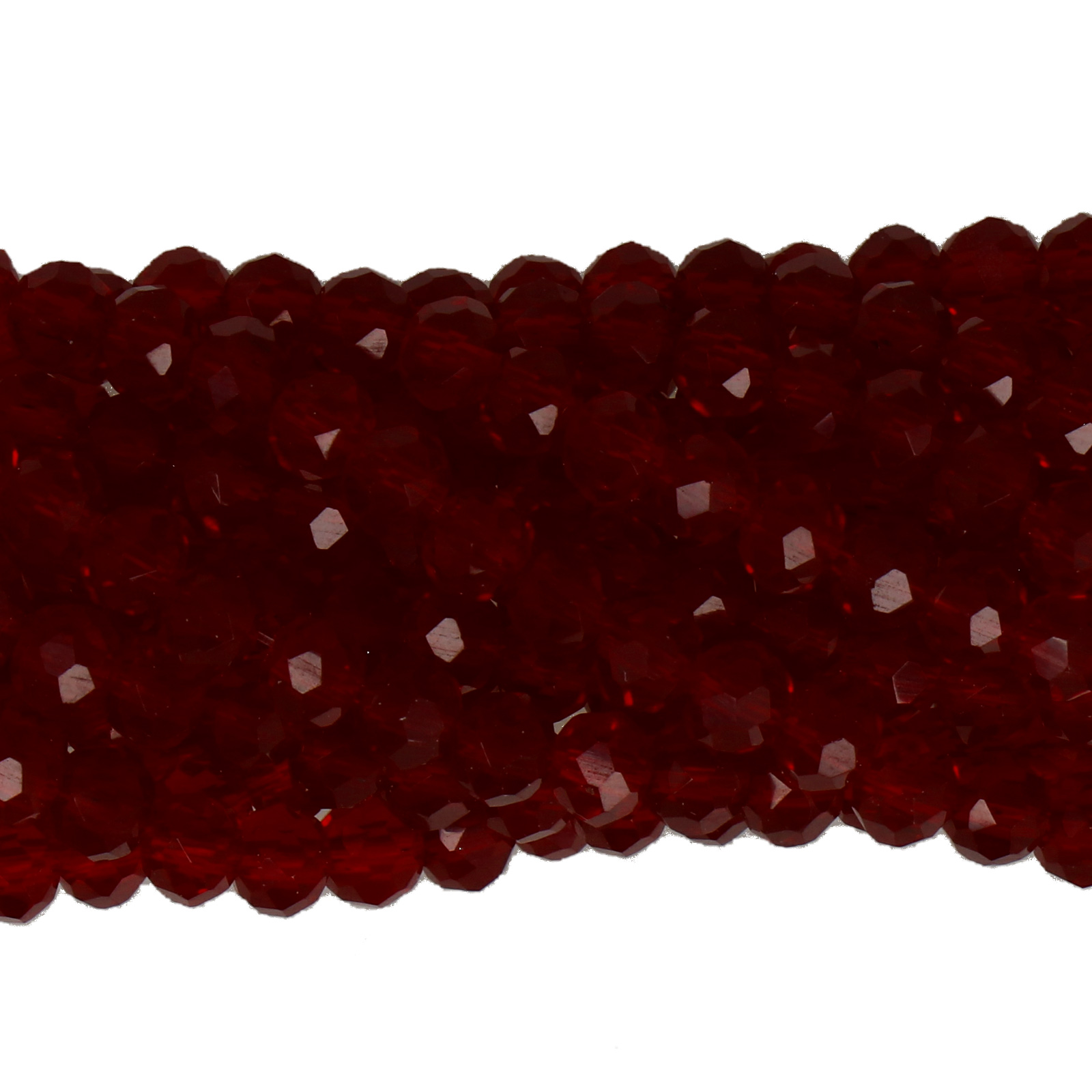 chinese glasperlen facettiertes rondelle siam 4x3mm | strang 100st ca