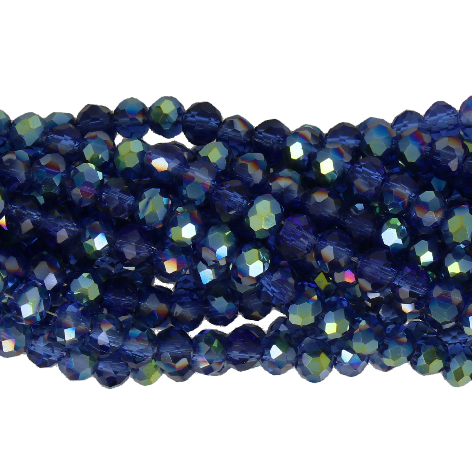chinese glasperlen facettiertes rondelle metallic iris indigo 4x3mm | strang 100st ca