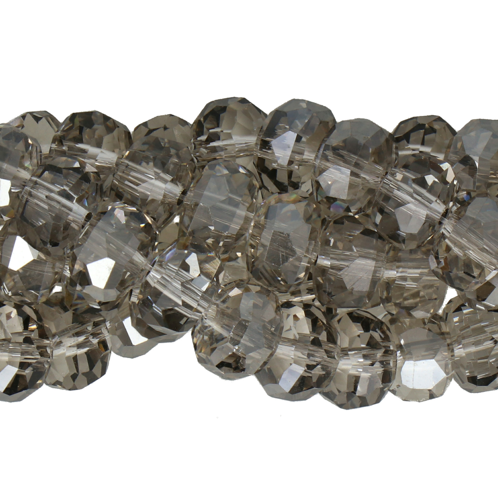 chinese glasperlen facettiertes heishi black diamond luster 8x5,5mm | 1-strang