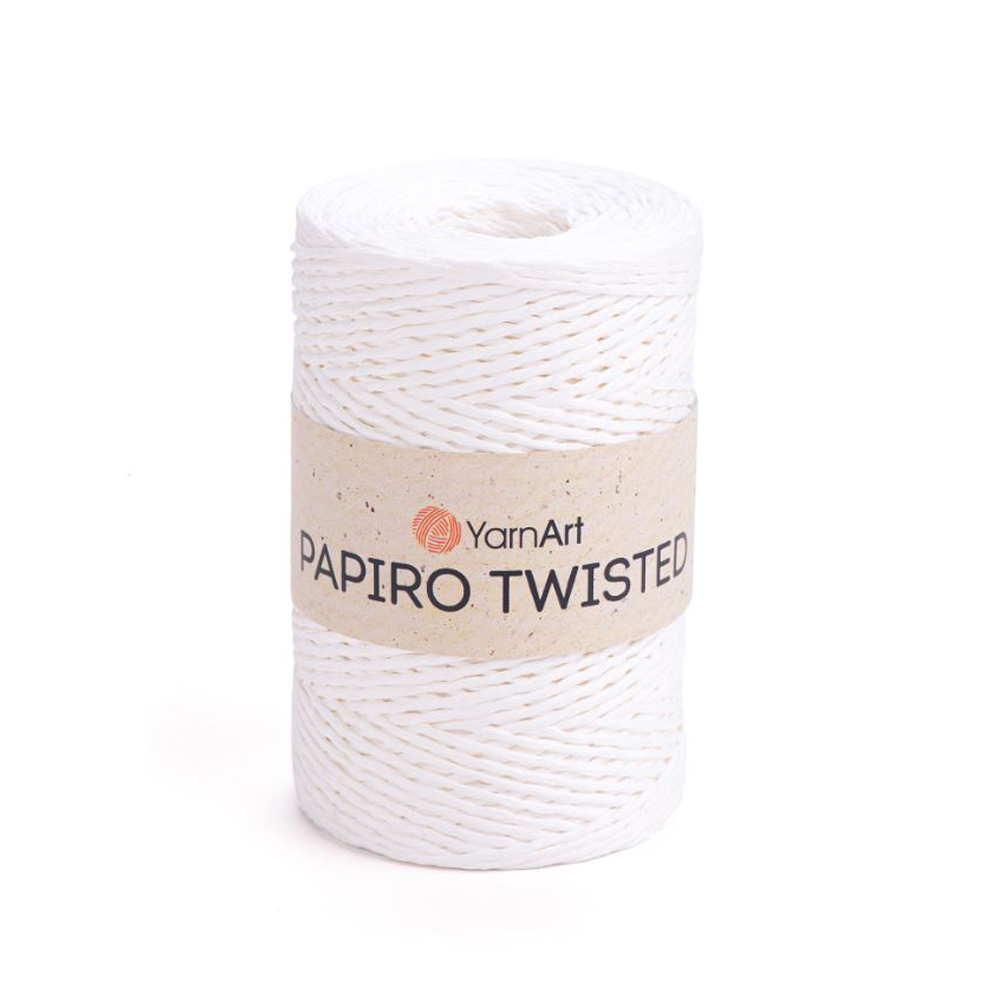 yarnart papiro twisted - white (1311) - 100gr (170mt) | 1pc