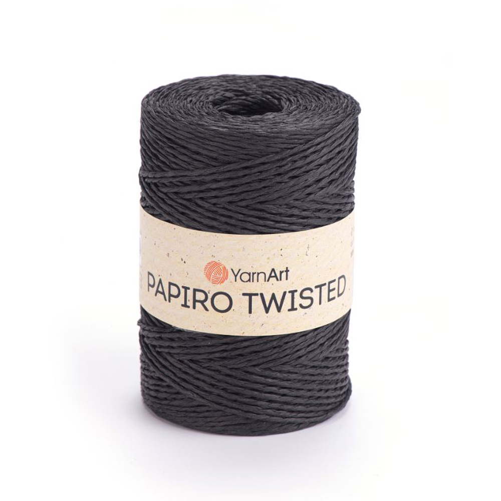 yarnart papiro twisted - black (1309) - 100gr (170mt) | 1pc
