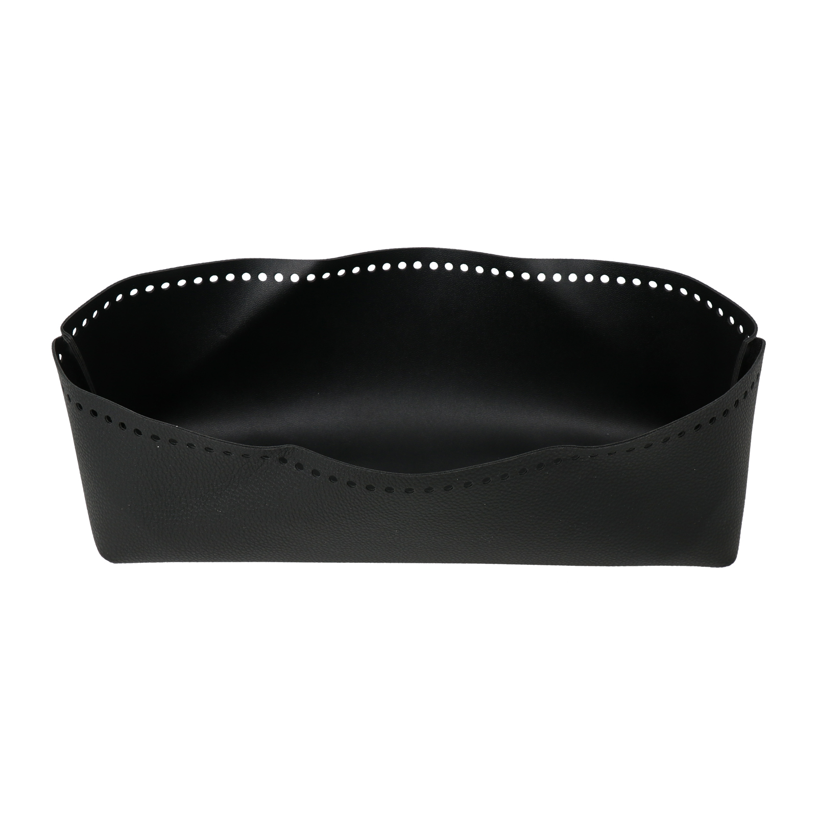black pu leather bottom bag rectangle 26x8cm | 1pc