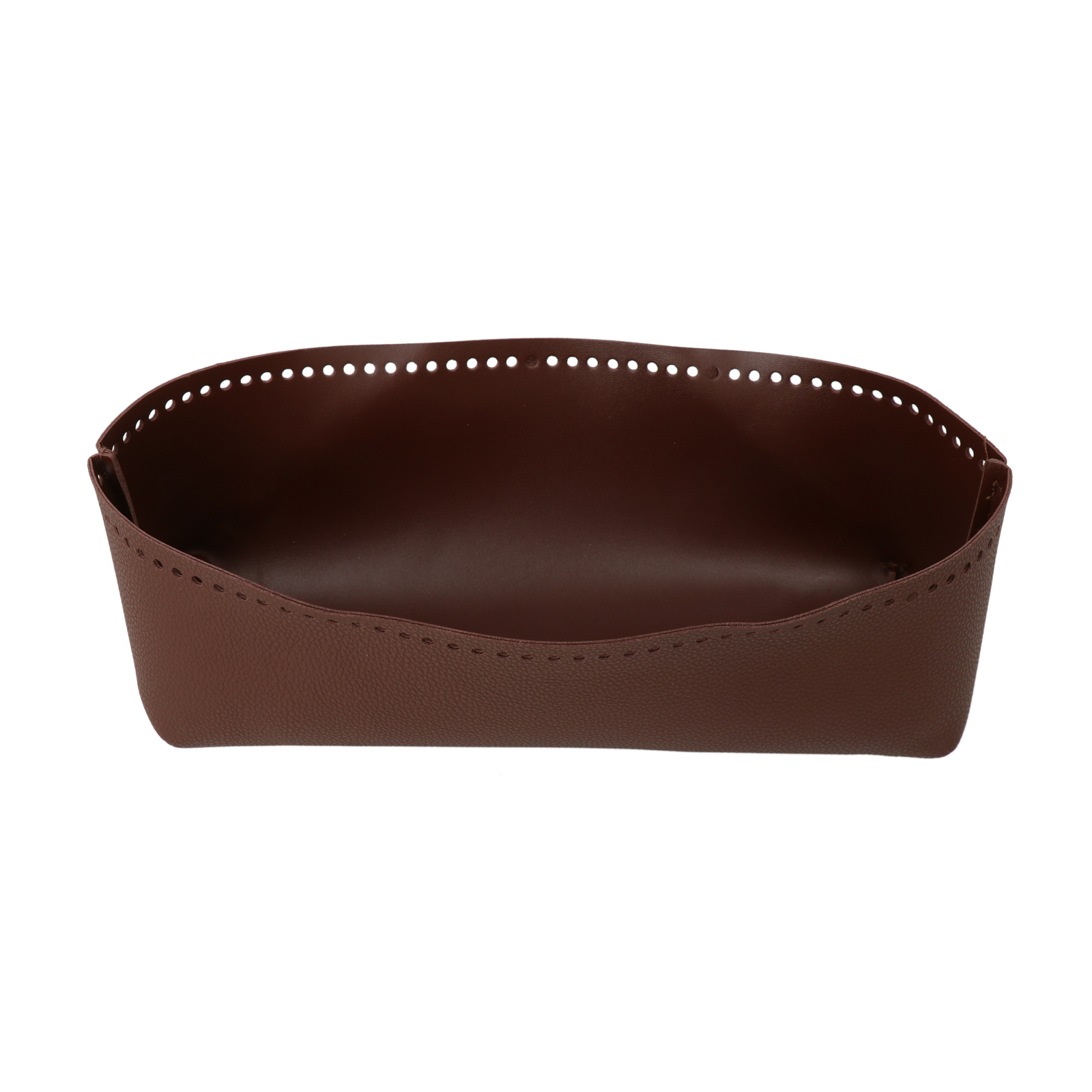 brown pu leather bottom bag rectangle 26x8cm | 1pc