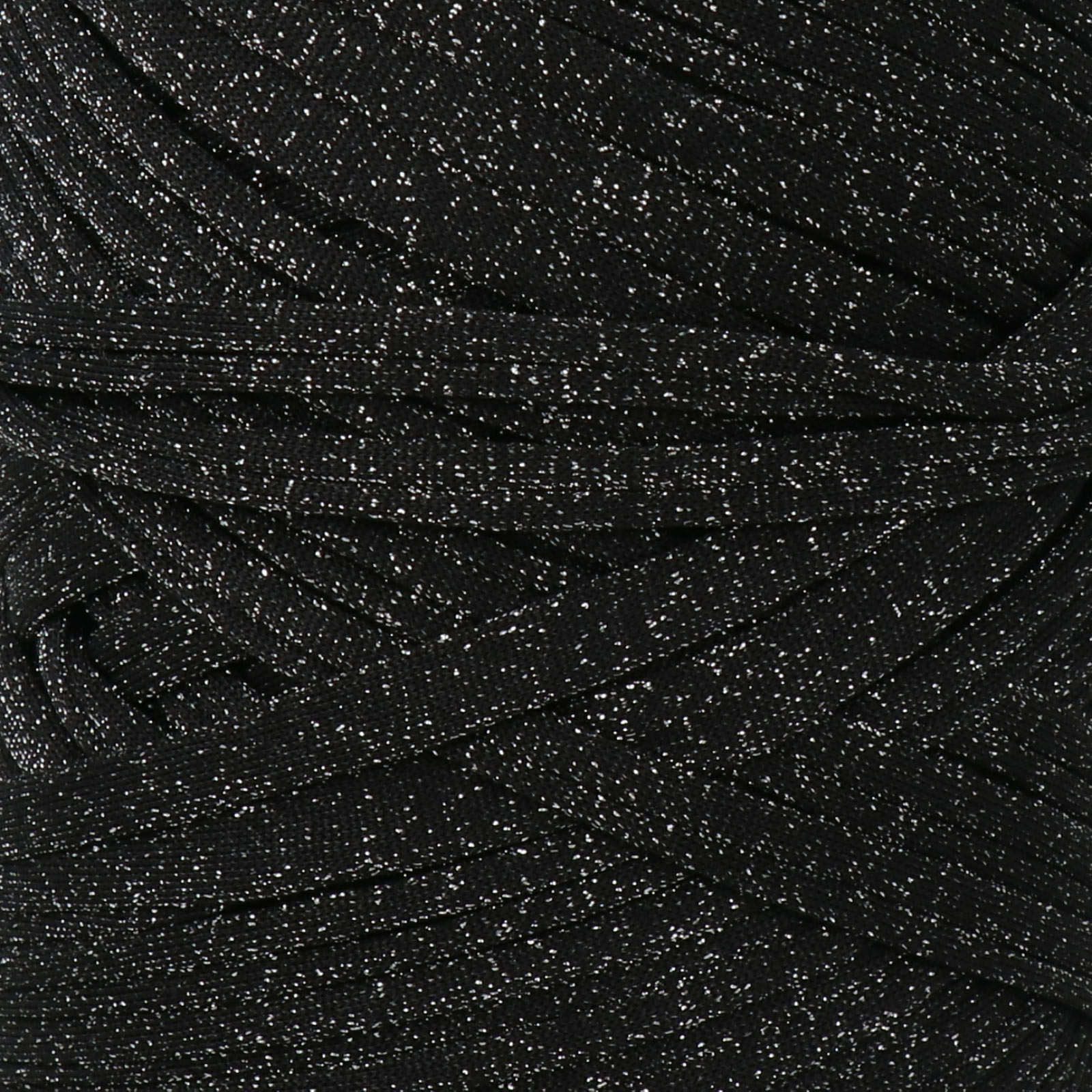 hobbybag t-shirt garn lycra top lurex - schwarz/silber (8) - 200gr (80mt) | 1st