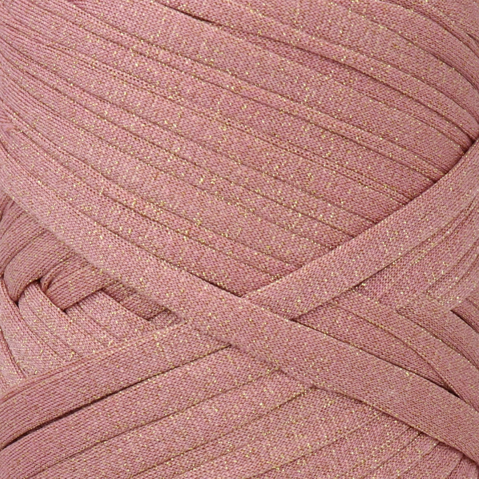 hobbybag t-shirt yarn lycra top lurex - rosa/gold (44) - 200gr (80mt) | 1pc