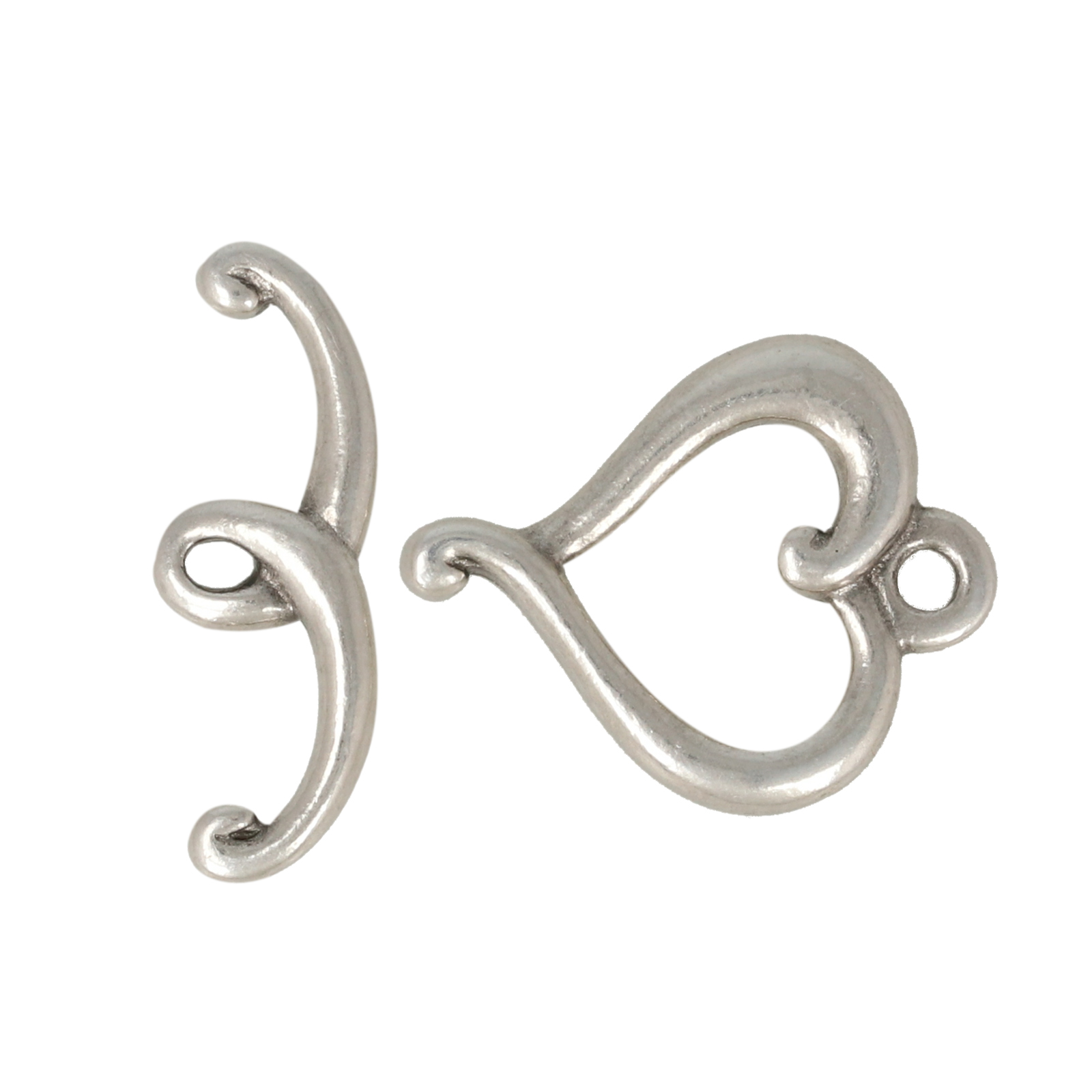 antique silver plated jubilee toogle clasp 14mm | 1pc