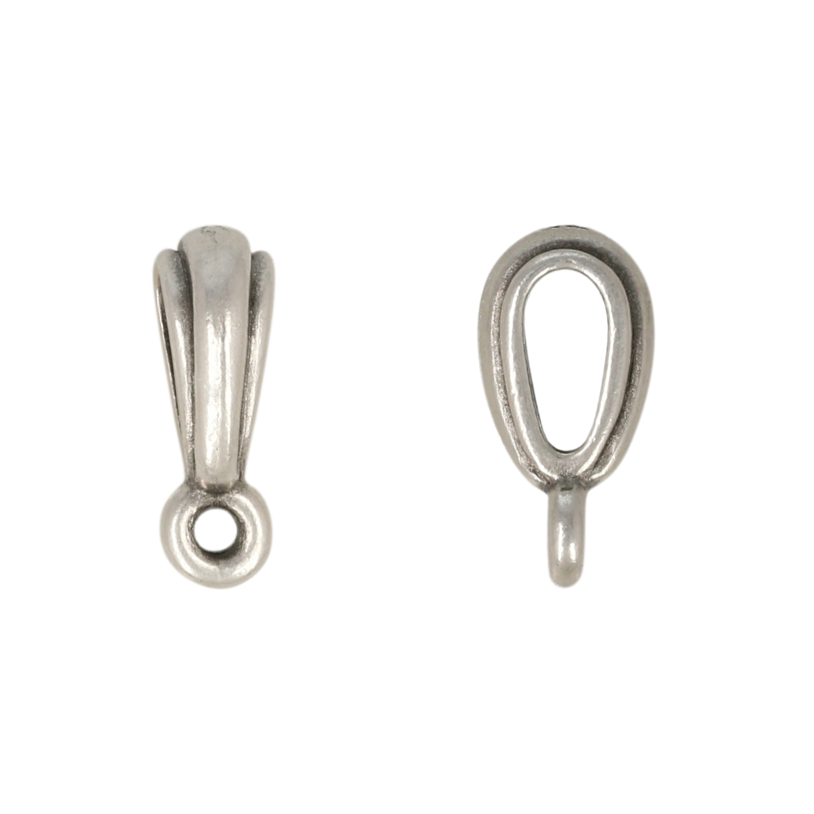 antique silver plated nouveau bail 13x4mm | 1pc