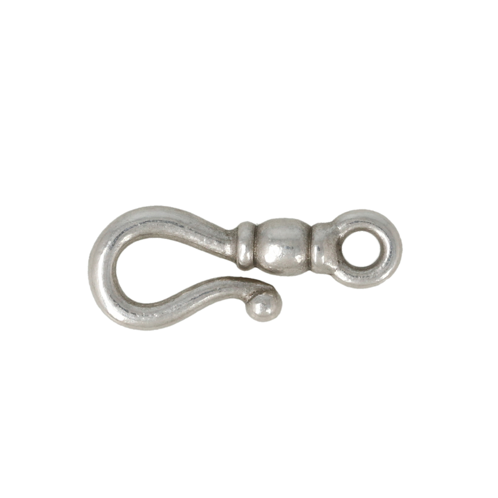 antique silver plated classic hook 20x7mm | 1pc